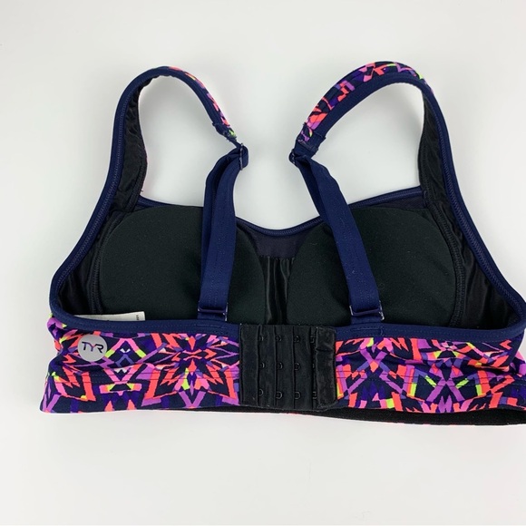 TYR Carnivale Lily Neon Multicolored Swim Bikini Top Small - Picture 8 of 12